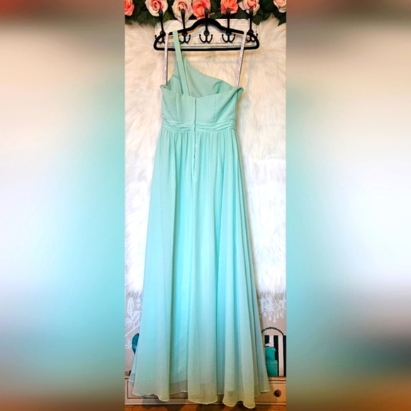 Alfred Angelo Classic One-Shoulder Luxury Maxi Dress - Picture 4 of 9